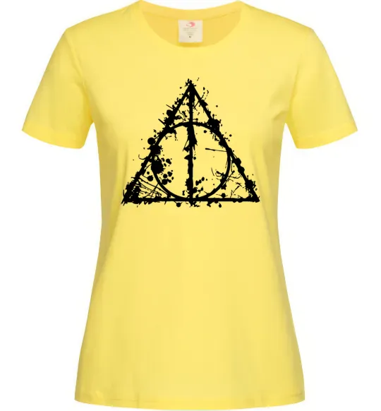 Женская футболка Смертельні реліквії бризки Лимонный фото