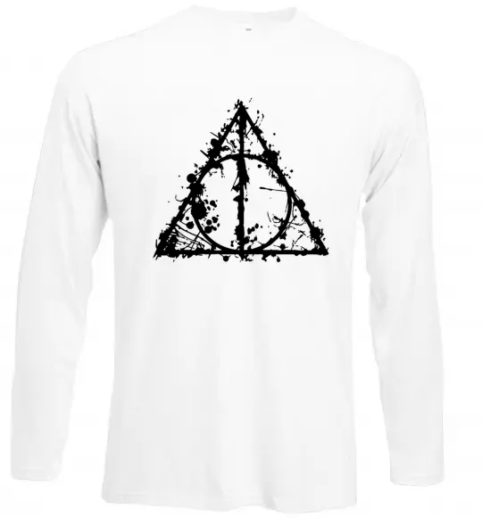 Лонгслив Смертельні реліквії бризки Белый фото