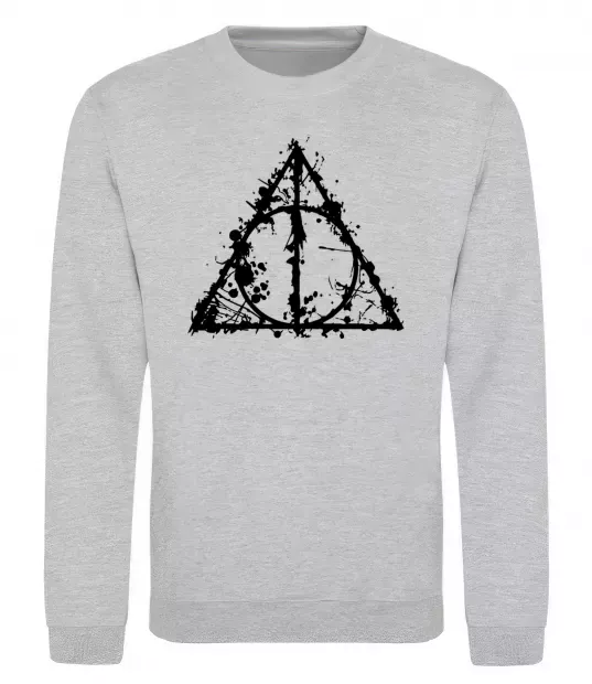 Свитшот Смертельні реліквії бризки Серый меланж фото