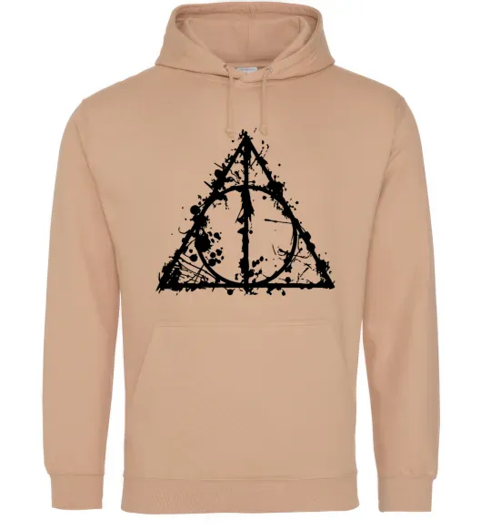 Мужская толстовка (худи) Смертельні реліквії бризки Песочный фото