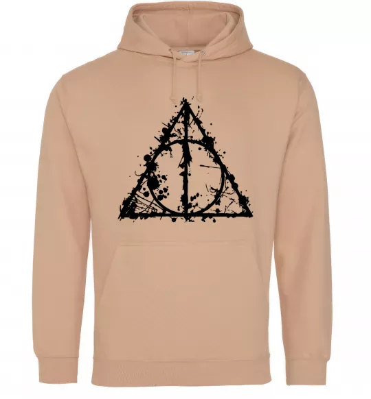 Женская толстовка (худи) Смертельні реліквії бризки Песочный фото