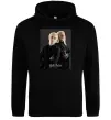 Женская толстовка (худи) Драко Малфой з батьком Черный фото