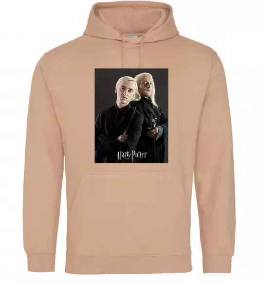 Женская толстовка (худи) Драко Малфой з батьком Песочный фото