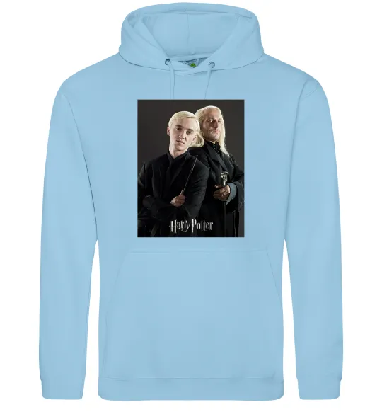 Жіноча толстовка (худі) Драко Малфой з батьком Блакитний фото