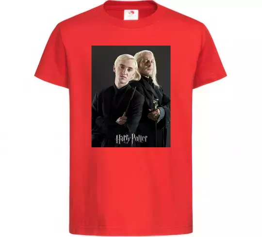 Детская футболка Драко Малфой з батьком Красный фото