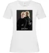 Женская футболка Драко Малфой з батьком Белый фото