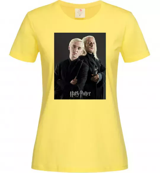 Женская футболка Драко Малфой з батьком Лимонный фото