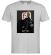 Мужская футболка Драко Малфой з батьком Серый фото
