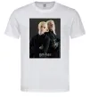 Мужская футболка Драко Малфой з батьком Белый фото
