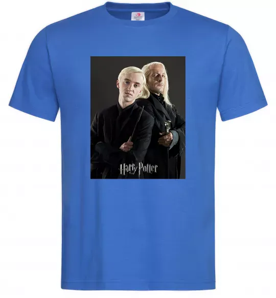 Мужская футболка Драко Малфой з батьком Ярко-синий фото