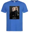 Мужская футболка Драко Малфой з батьком Ярко-синий фото