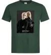Мужская футболка Драко Малфой з батьком Темно-зеленый фото
