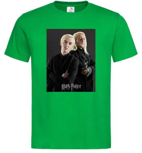 Мужская футболка Драко Малфой з батьком Зеленый фото