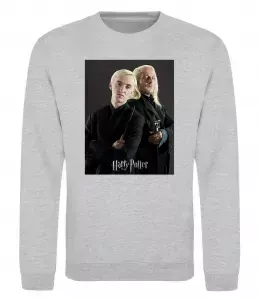 Свитшот Драко Малфой з батьком Серый меланж фото