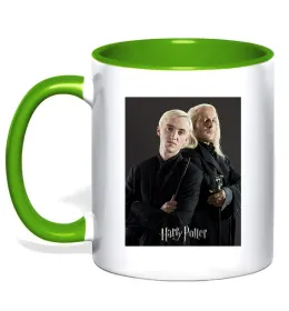 Чашка с цветной ручкой Хогвартс герб Красный фото