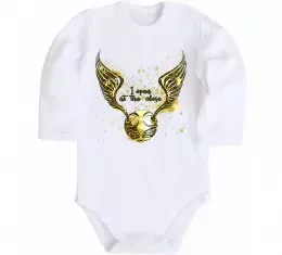 Детский боди I open at the close Белый фото