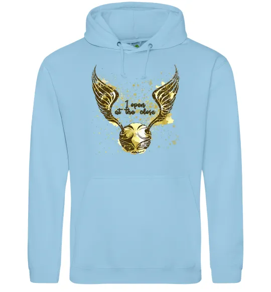 Чоловіча толстовка (худі) I open at the close Блакитний фото