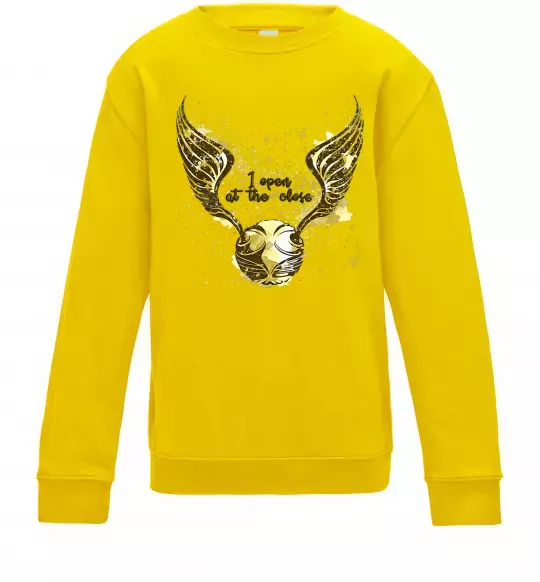 Дитячий світшот I open at the close Сонячно жовтий фото