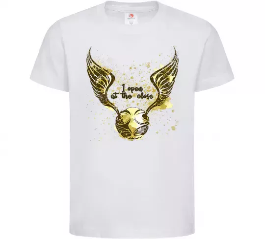 Детская футболка I open at the close Белый фото