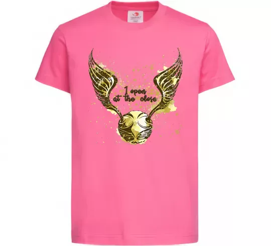 Детская футболка I open at the close Ярко-розовый фото