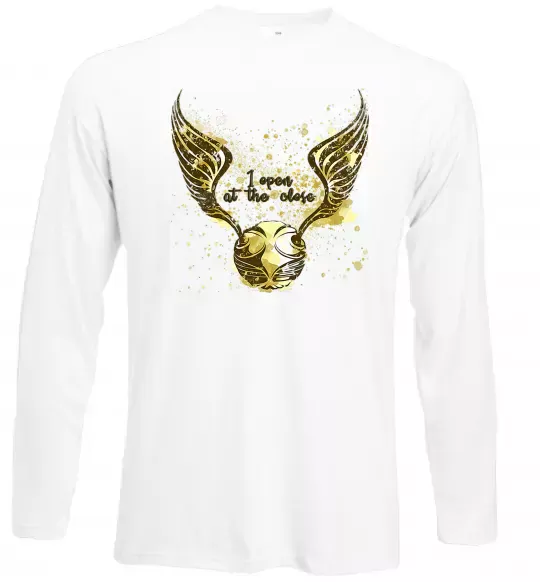 Лонгслив I open at the close Белый фото