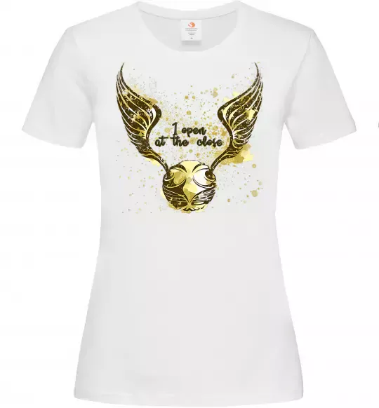 Женская футболка I open at the close Белый фото