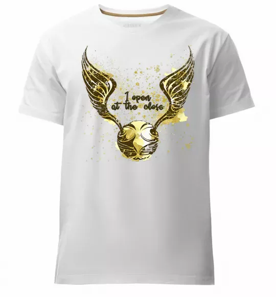 Чоловіча преміум футболка I open at the close Білий фото