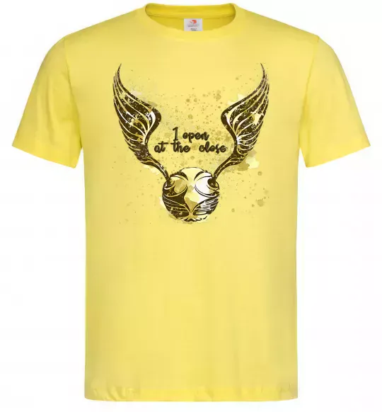 Мужская футболка I open at the close Лимонный фото