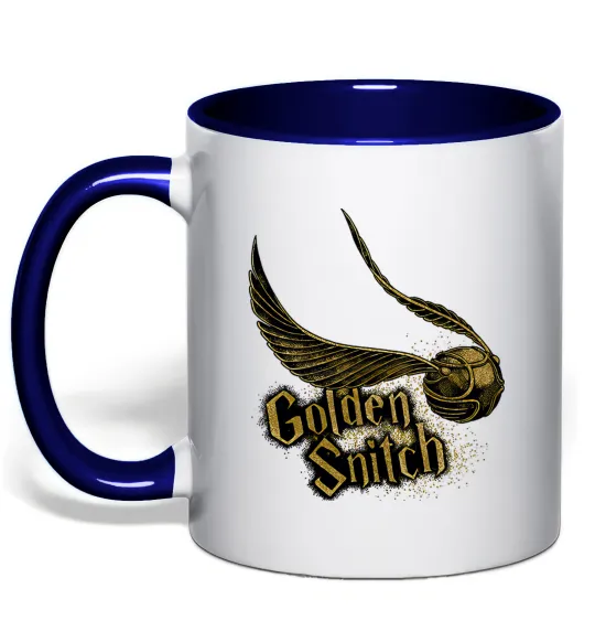 Чашка с цветной ручкой Golden Snitch Глубокий темно-синий фото