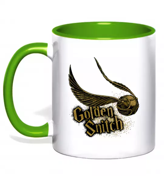 Чашка с цветной ручкой Golden Snitch Зеленый фото