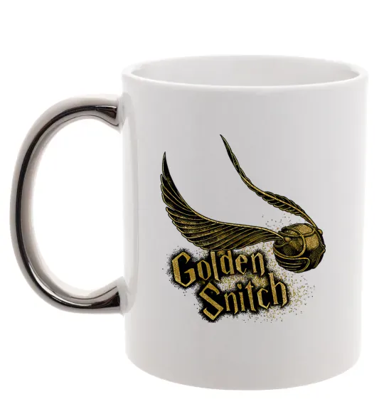 Чашка с цветной ручкой Golden Snitch Серебро фото