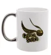 Чашка с цветной ручкой Golden Snitch Серебро фото