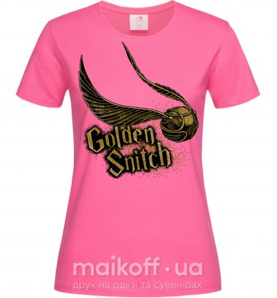 Жіноча футболка Golden Snitch Яскраво-рожевий фото