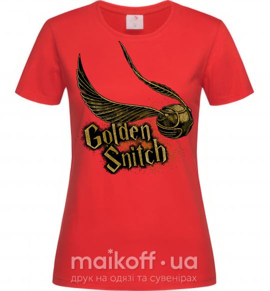 Жіноча футболка Golden Snitch Червоний фото