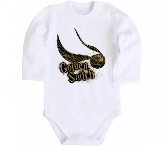 Детский боди Golden Snitch Белый фото