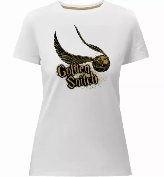 Женская премиум футболка Golden Snitch Белый фото