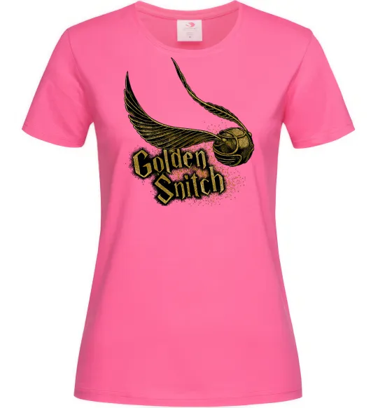 Жіноча футболка Golden Snitch Яскраво-рожевий фото