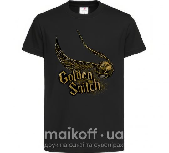 Дитяча футболка Golden Snitch Чорний фото