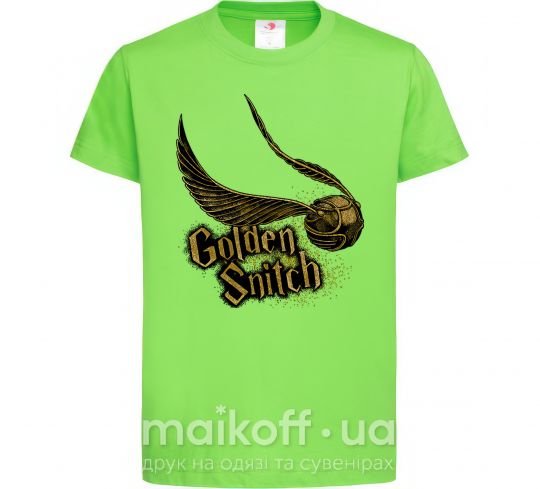 Детская футболка Golden Snitch Лаймовый фото