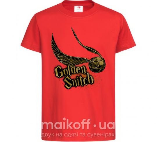 Дитяча футболка Golden Snitch Червоний фото