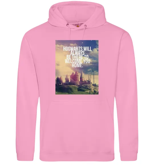 Женская толстовка (худи) Hogwarts will always be there to welcome you home Розовый фото