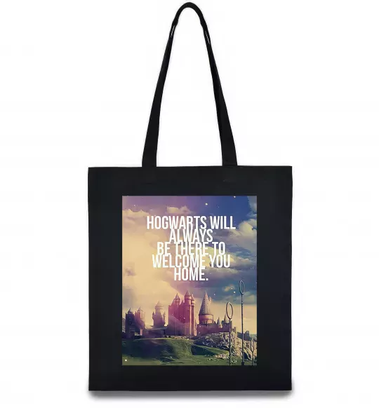 Еко-сумка Hogwarts will always be there to welcome you home Чорний фото