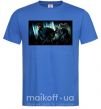 Мужская футболка Гарри Поттер смертельные реликвии Ярко-синий фото