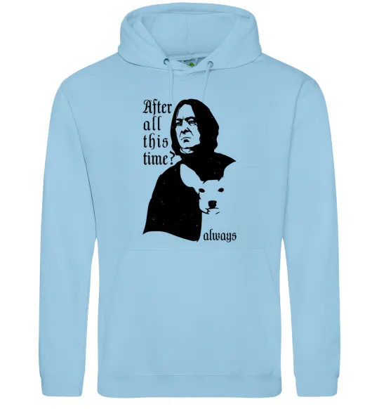 Мужская толстовка (худи) After all this time always Голубой фото