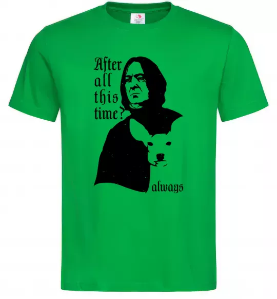 Мужская футболка After all this time always Зеленый фото