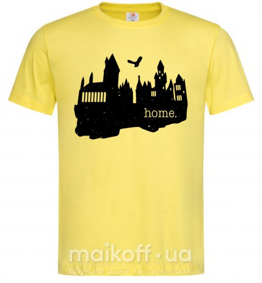 Мужская футболка Hogwarts is like home Лимонный фото