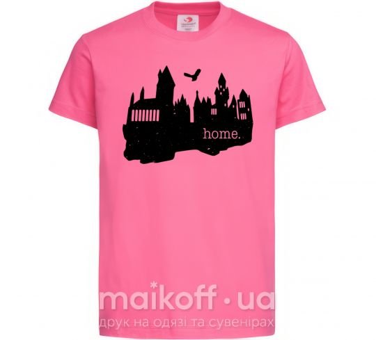 Детская футболка Hogwarts is like home Ярко-розовый фото