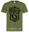Чоловіча футболка Slytherin logo Оливковий фото