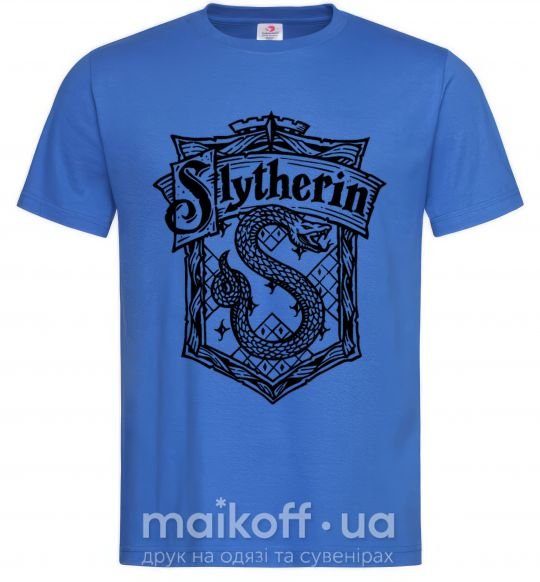 Чоловіча футболка Slytherin logo Яскраво-синій фото