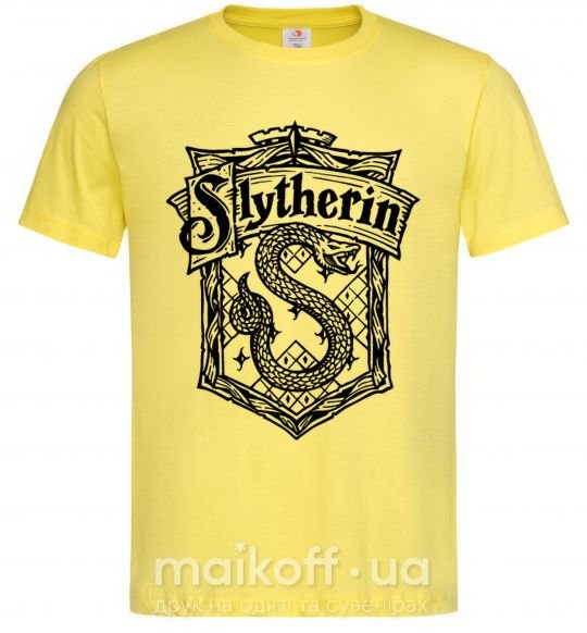 Мужская футболка Slytherin logo Лимонный фото